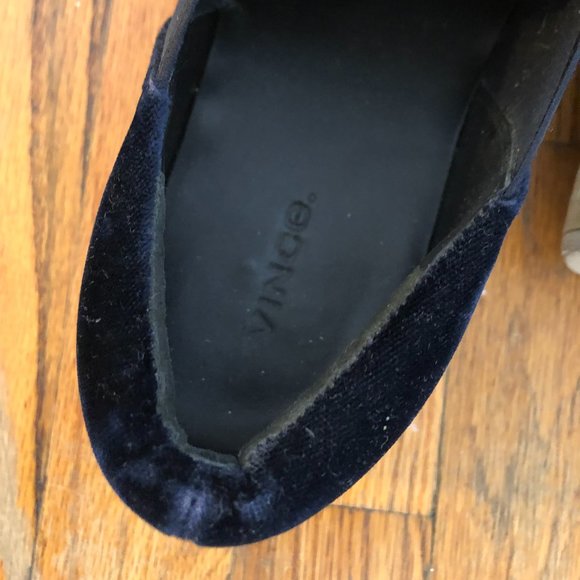 Vince Navy Velvet Slip-on Sneakers - Picture 4 of 4